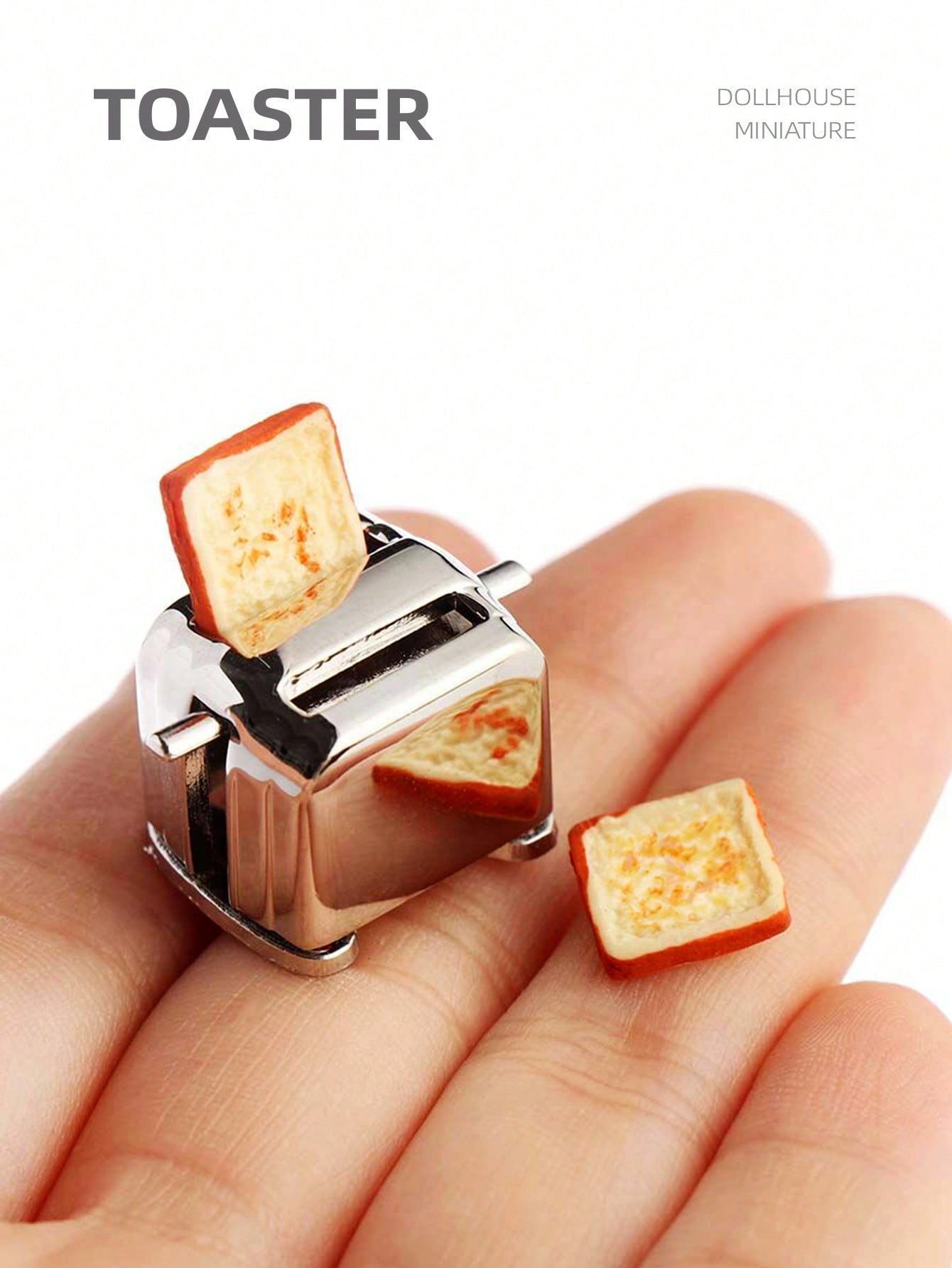 Toaster - Миниатюрный тостер для кукольного домика 1:12,